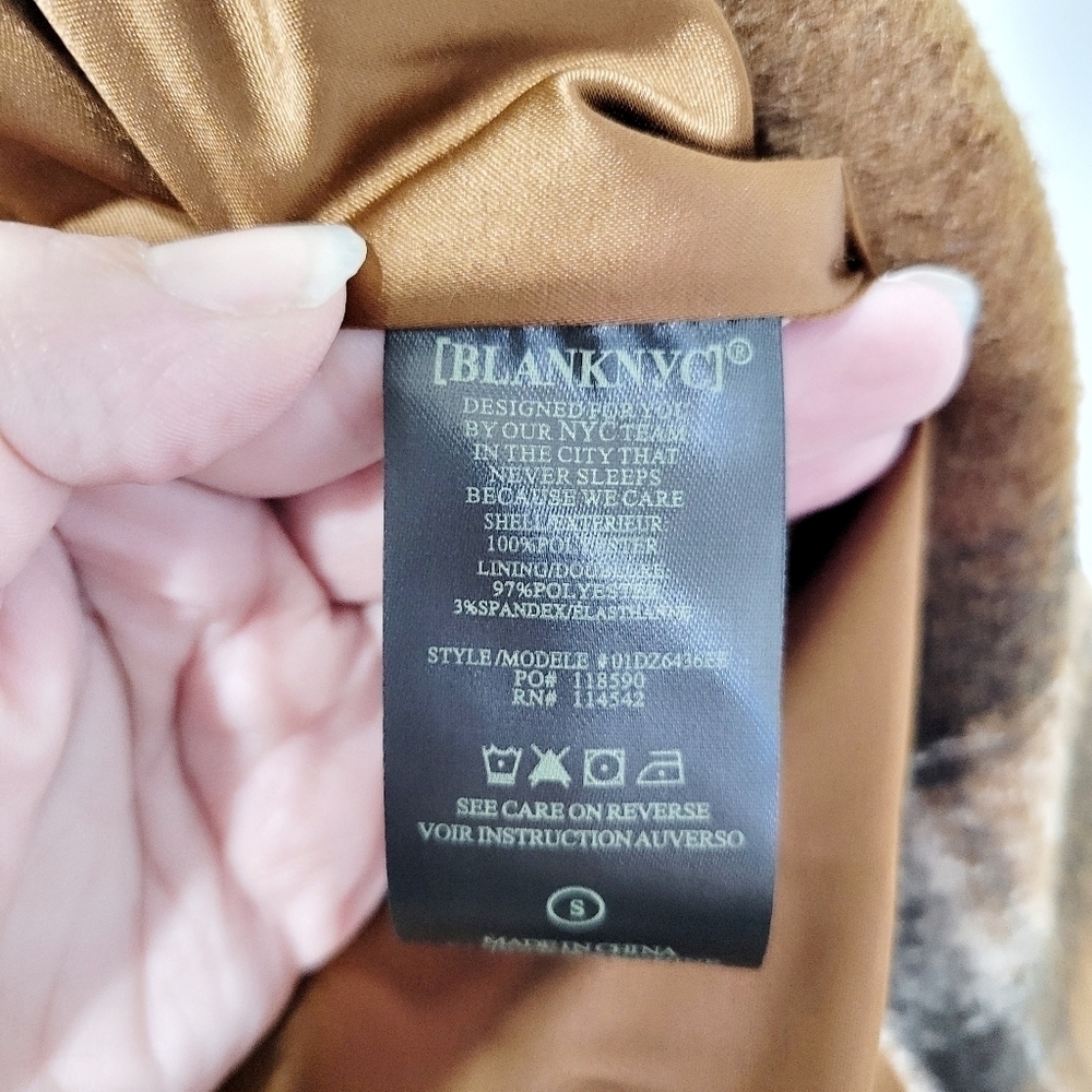 Blank NYC Plaid Cocoon Wanderer Oversized Coat Size Small - Picture 14 of 15